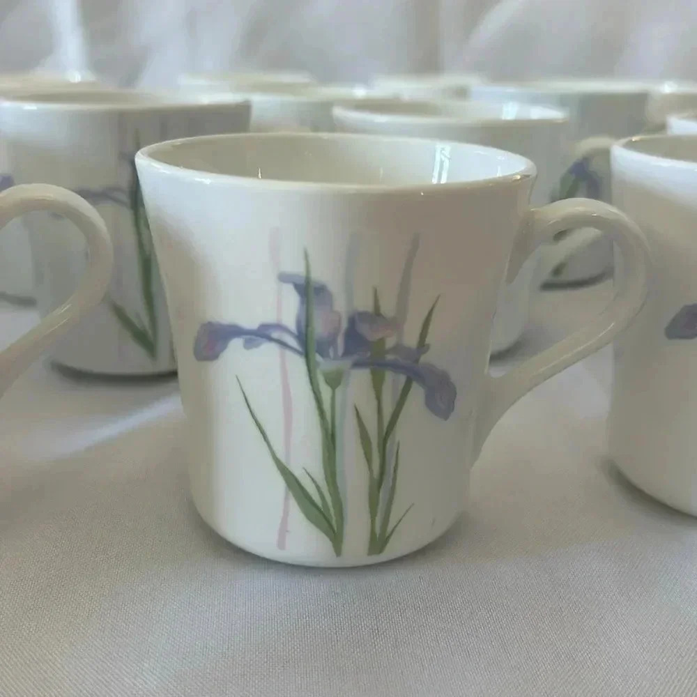 Vintage Corelle Shadow Iris Coffee Cup Mug Set of 11